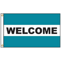 Welcome 3' x 5' Message Flag with Heading and Grommets